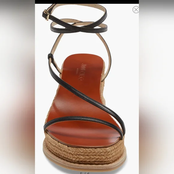 Jimmy Choo women's Driver 60 Wedge Heel Sandals Size 39 ,NWB - Picture 4 of 7